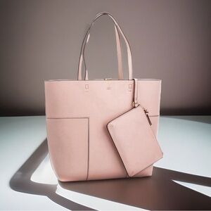 NWT TORY BURCH BLOCK-T TALL N/S TOTE BAG W/POUCH